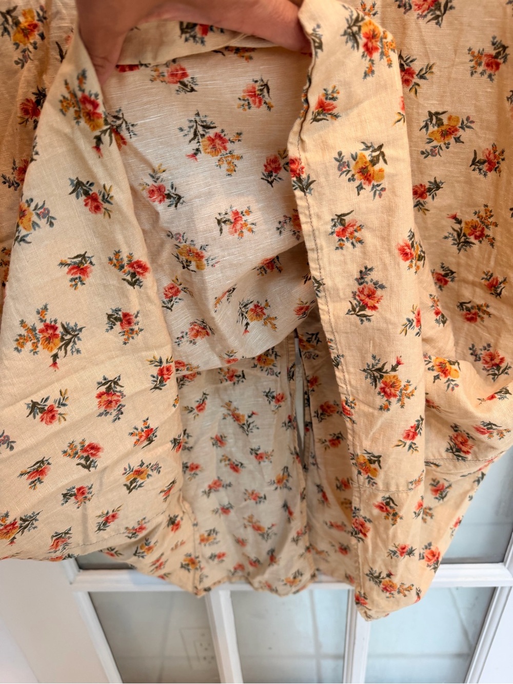 Vintage Liz Claiborne Y2K 90’s Feminine Linen Country Floral Maxi Dress Size 12 - Picture 9 of 13
